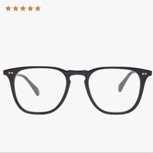 Black rimmed blue light glasses